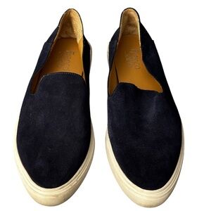 Franco Sarto Mitchell Slip On Suede Sneakers Women’s Sz 9 Blue Comfort Shoes